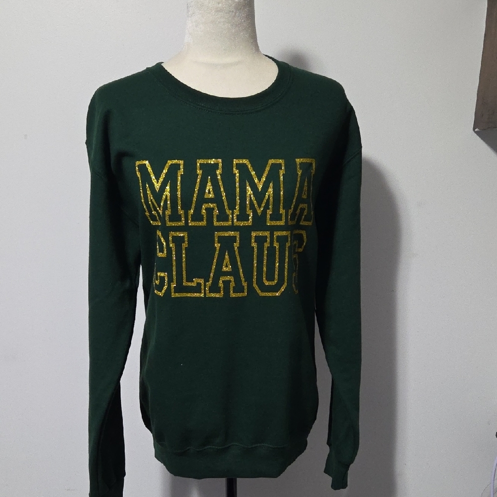 Glittering South Green 'Mama Claus' Sweatshirt